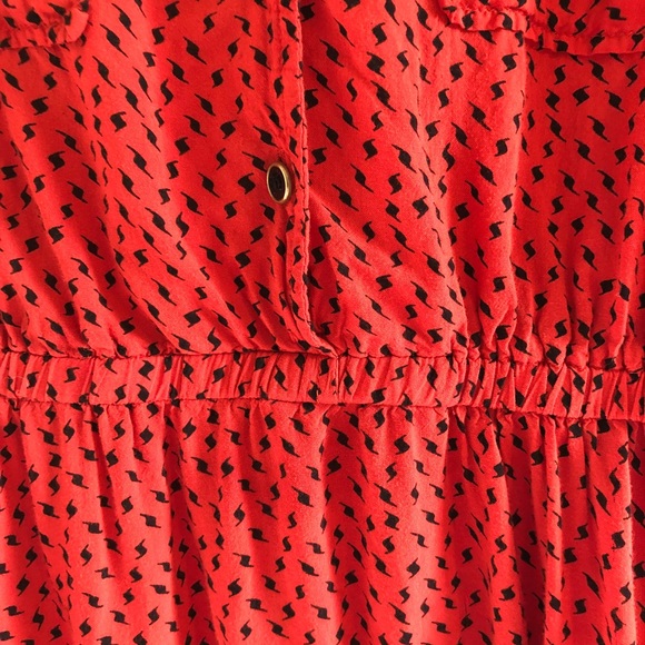 I LOVE HB1 burnt orange button up 3/4 sleeve dress - Picture 6 of 10